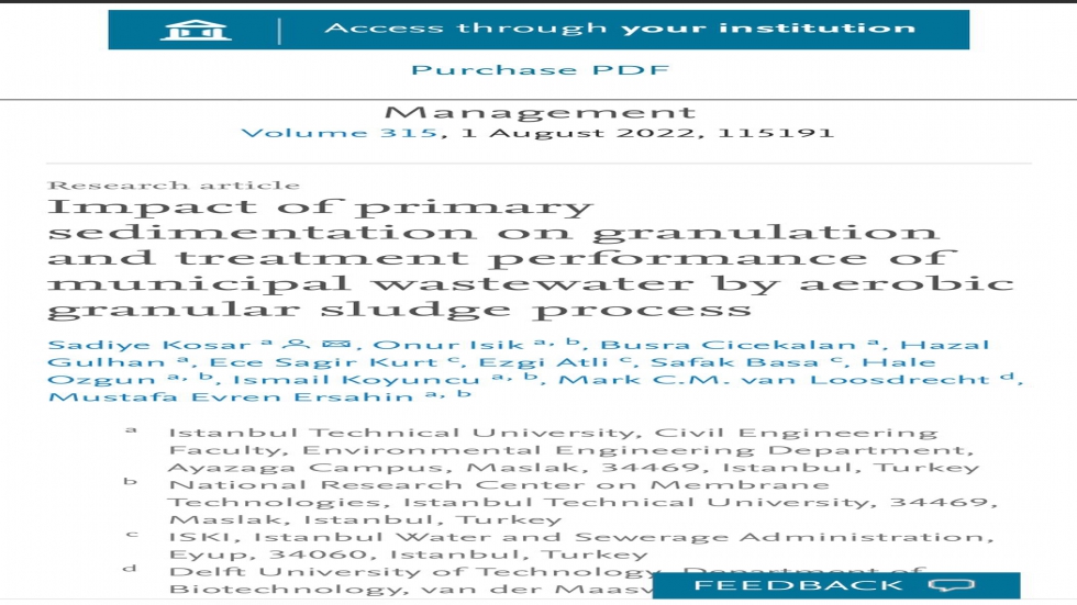 Impact of primary sedimentation on granulation and treatment performance of municipal wastewater by aerobic granular sludge process