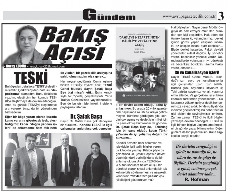 KÖŞE YAZARLARI