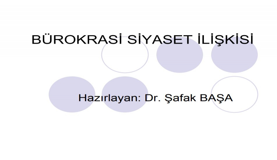 BÜROKRASİ SİYASET İLİŞKİSİ (SUNUM)