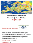 AVRUPA YEREL YÖN. ÖZERKLİK ŞARTI VE TÜRKİYE (SUNUM)