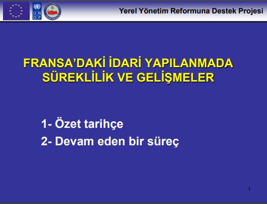 FRANSA'DA MÜLKİ İDARE (SUNUM)